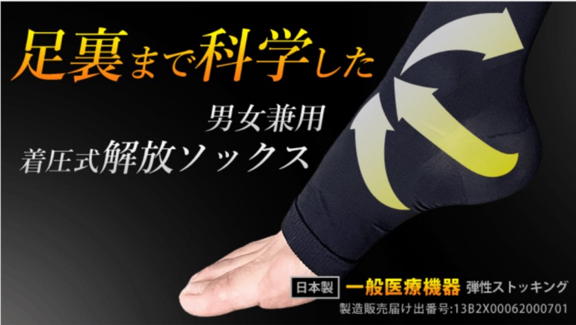 672：ゆる圧設定 着圧式 解放ソックス+ 2セット