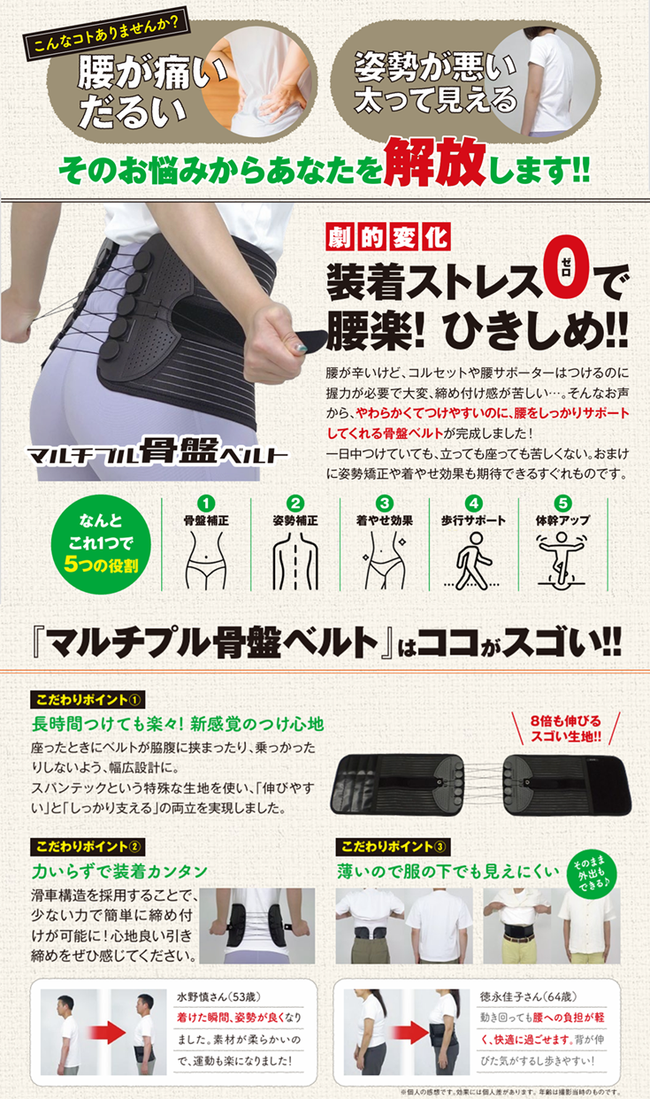 KAIHOUz美品マルチプル骨盤ベルト Lサイズ定価9900円 マルチプル骨盤ベルトLサイズ×MEGURI2袋おまとめ定期セット | KAIHOUzMART